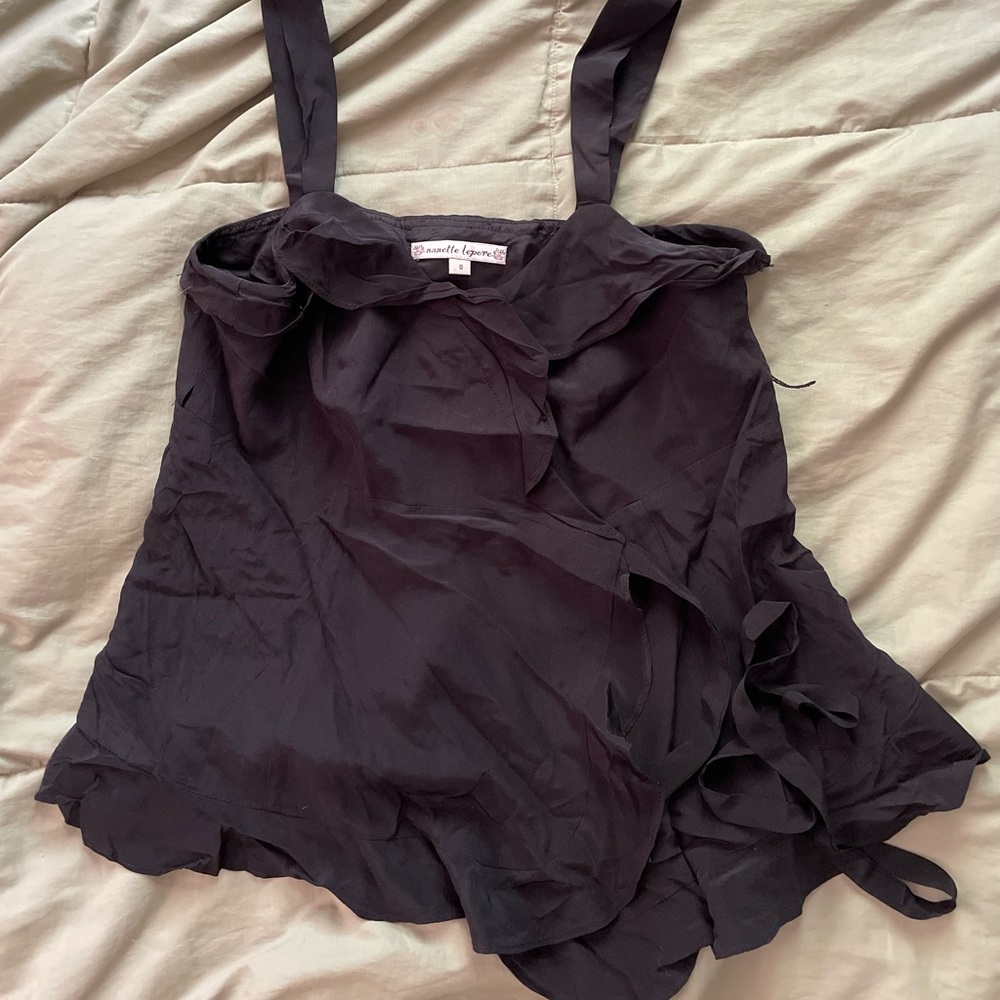 Black Vintage Nanette Lepore Wrap Tank